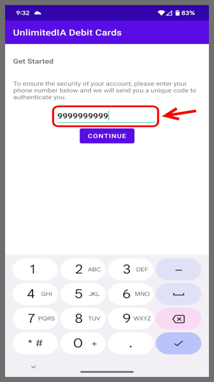 Enter Phone Number