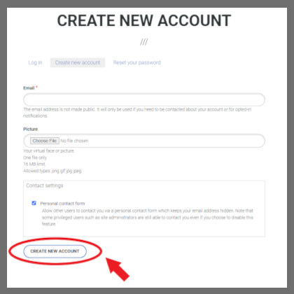 Click Create New Account